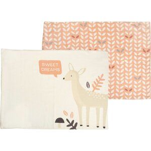 Primitives by Kathy Sweet Dreams Deer Set of 2 Standard Pillowcases Girls NEW